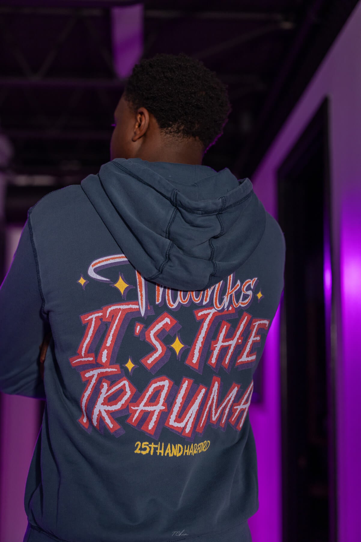 Thanks! It’s the Trauma Hoodie Blue